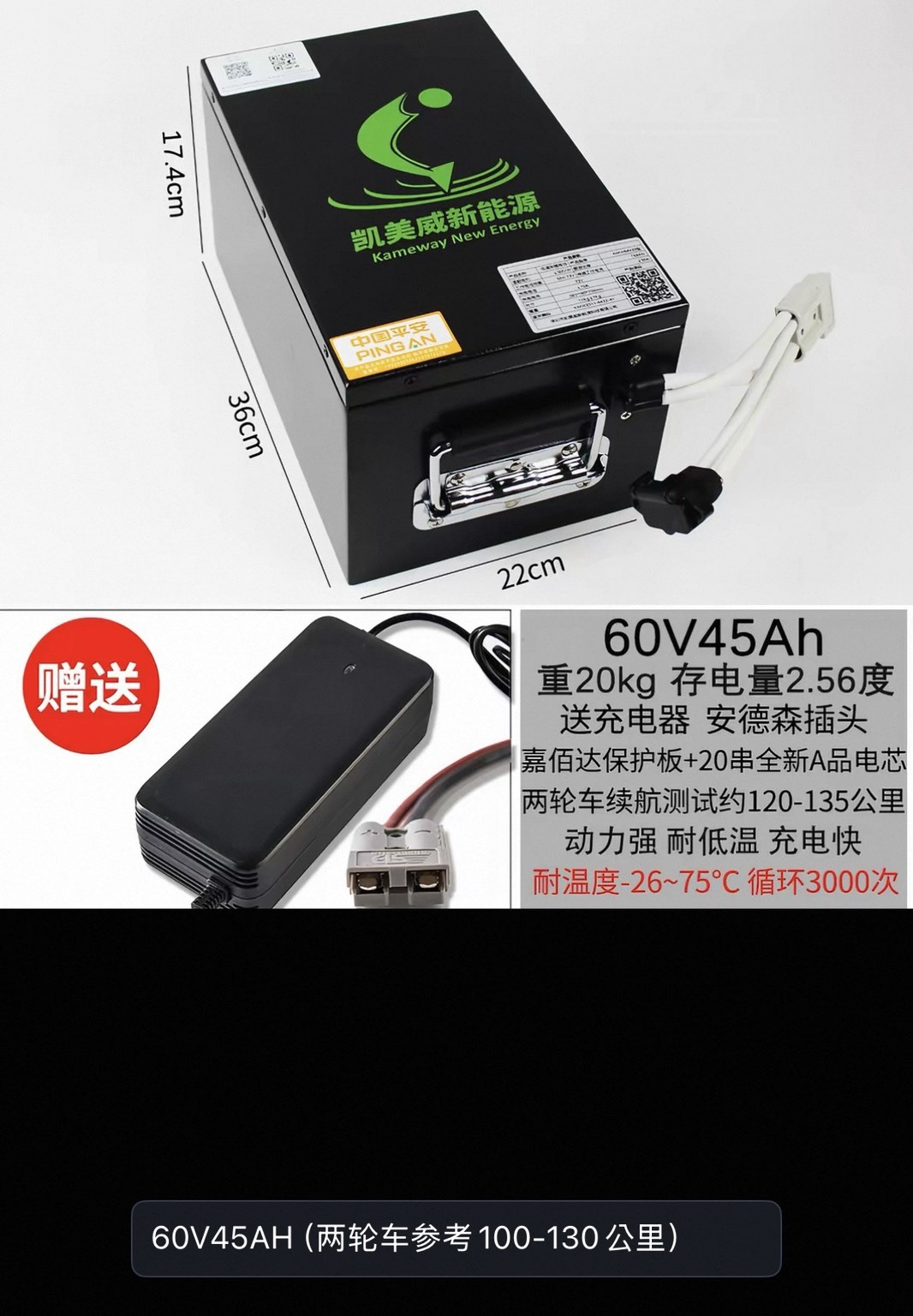 60V45Ah 電動車鋰電池完整產品介紹
