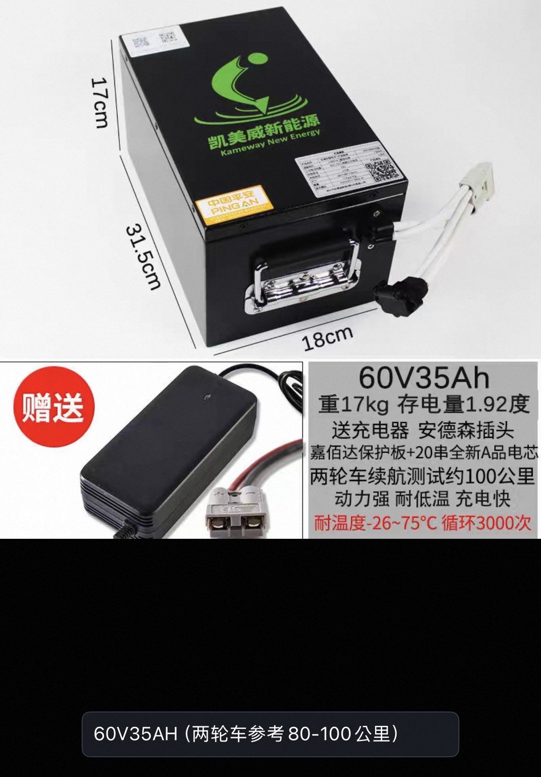 60V35Ah 電動車鋰電池完整產品介紹